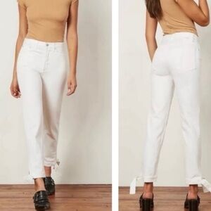 Boyish White Straight Leg Jeans
